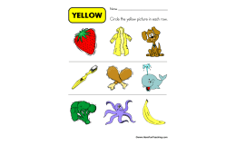 Circling Examples of Yellow Worksheet
