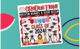Class of 2024! Animals Graduation Bulletin Boards & Door Decor Kits