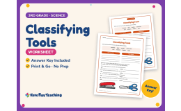 Classifying Tools Worksheet – 3rd Grade Classification Practice