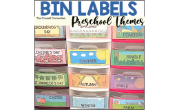 Preschool Drawer Labels – 96 Theme Bin Tags