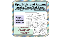 Clock Worksheets: Analog Time Patterns, Tips, and Tricks 24-Hour Clock