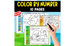COLOR BY NUMBER | 1 TO 10 | 10 PAGES