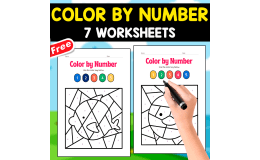 COLOR BY NUMBER | 7 WORKSHEETS