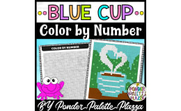 Color By Number - Blue Cup - Coloring Activity