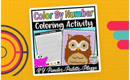 Color By Number - Coloring Activity - Owl Shape