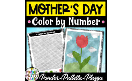Color by Number Flower - Mother's Day Activity