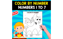 COLOR BY NUMBER | NUMBERS  1 TO 7