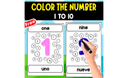 COLOR THE NUMBER | 1 TO 10