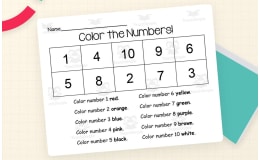 Colouring Numbers 1-10 Worksheet - Colour by Number
