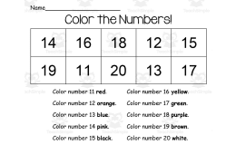 Color Your Numbers 11–20 – Counting Printable