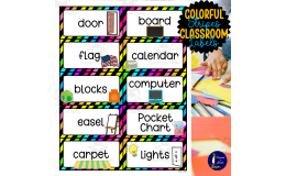 Colorful Stripes Classroom Labels