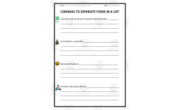 Commas Worksheet 2