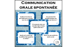 Communication orale spontanée - 60 CÀT / French Oral Communication