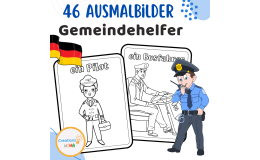 Community Helpers Coloring Pages in German