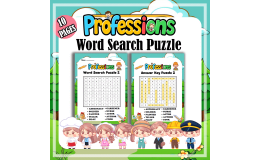 Career Word Search Puzzle Kindergarten | Community Helpers | Labor Day