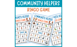 Community helpers occupation bingo game social studies career activity