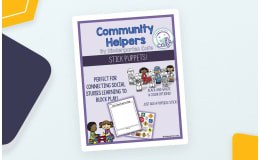 Community Helpers Stick Puppets – 16 Character Set