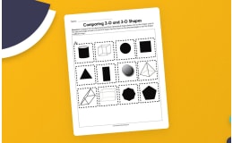 Comparing 2D and 3D Shapes Worksheet