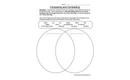 Comparing and Contrasting Venn Diagram Worksheet