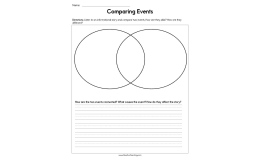 Comparing Events Worksheet