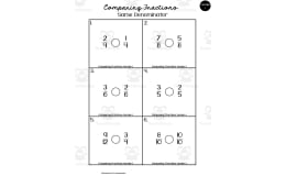 Comparing Fractions | Math Worksheet