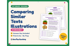 Comparing Similar Texts Illustrations Worksheet – 1st Grade Practice