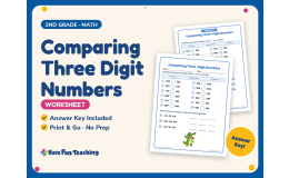 Comparing Three Digit Numbers Worksheet – 2nd Grade Inequalities