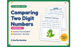 Comparing Two Digit Numbers Worksheet – 1st Grade Inequalities