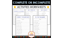 Complete and Incomplete Sentences, Fragments, and Run-On Sentences