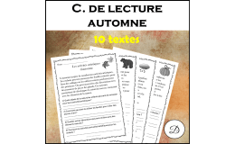 Compréhension de Lecture Automne – 10 Textes Primaire