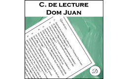 Compréhension de lecture - Dom Juan / French Reading Comprehension