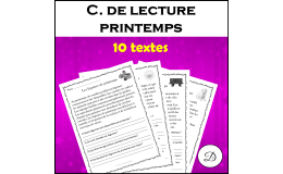 Compréhension de lecture - PRINTEMPS (10 textes)