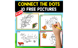 CONNECT THE DOTS | 10 FREE PICTURES FOR KIDS