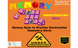Construction Interactive Memory Game to Practice Vocabulary