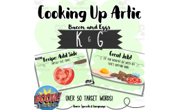 Cooking Up Artic K and G, Boom Cards Speech Therapy, Fronting
