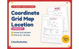 Coordinate Grid Map Location Worksheet – 5th Grade Maps Practice