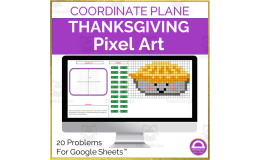 Coordinate Plane Pixel Art | Thanksgiving Digital Activity