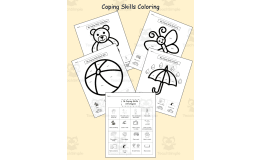 Coping Skills SEL Colouring Pages – 4 Strategy Sheets