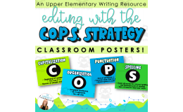 COPS Editing Strategy | Class Posters for The Writing Process