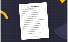 Correcting Sentences Worksheet