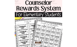 Counselor Cash: Positive Behavior Rewards For School Counselors