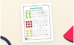 Count & Circle Math Worksheet