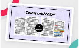 Count And Color 1-20 Worksheet.