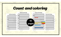 count and color worksheets for kindergarten.
