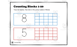 Counting Blocks 1-20 Worksheet