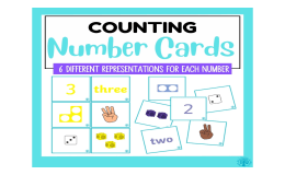 Counting, Number and Quantity Matching Cards
