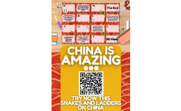 Country Study on China - Snakes and Ladders Board Game PDF Printable