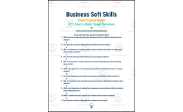 Crash Course: Business Soft Skills #11: How to Make Tough Decisions Worksheet