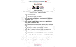 Crash Course: Government and Politics #30: Sex Discrimination Worksheet