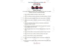 Crash Course: Government and Politics #35: Political Ideology Worksheet